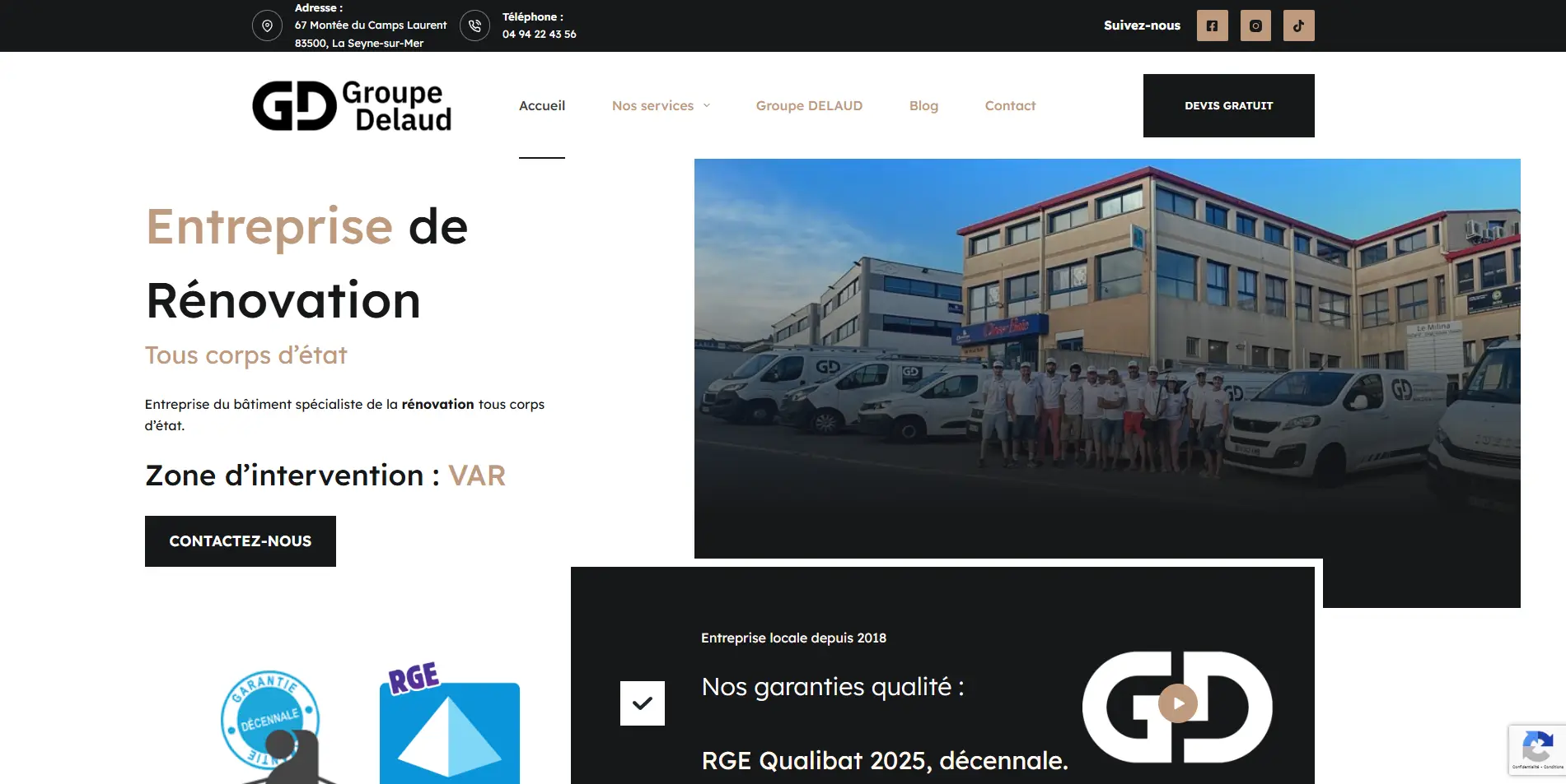 Site internet groupe delaud Site internet groupe delaud