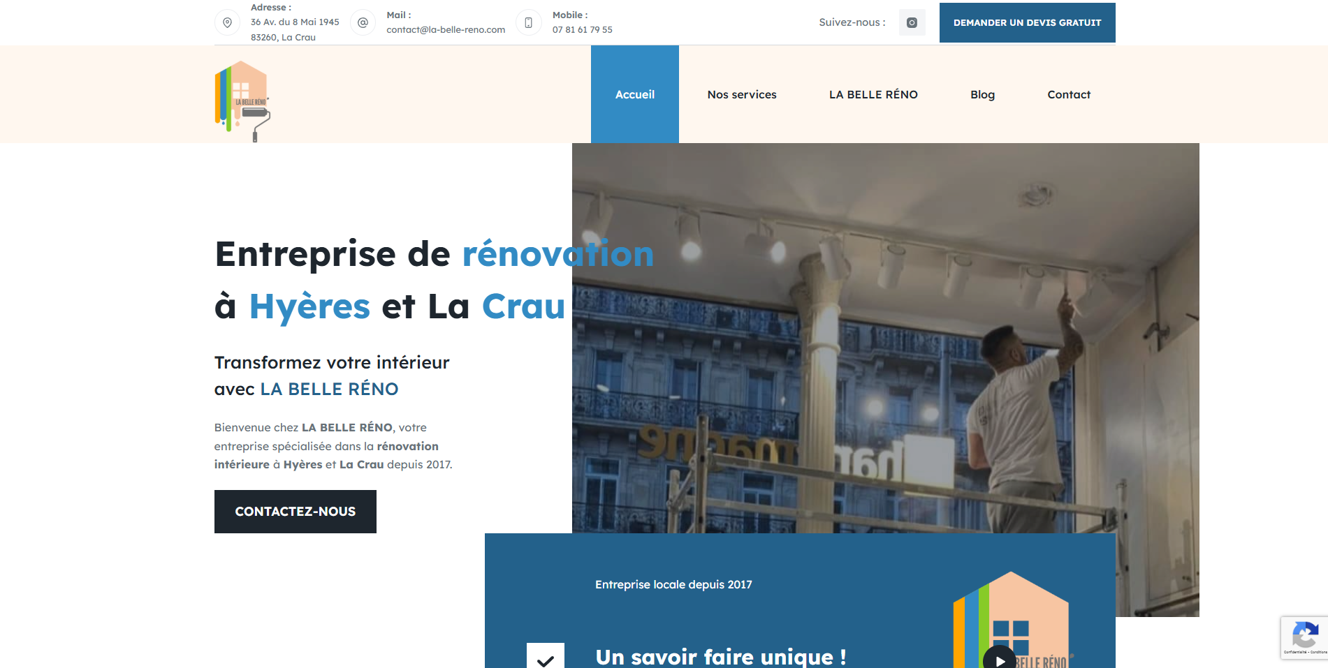 Site internet La Belle Réno Site internet La Belle Réno