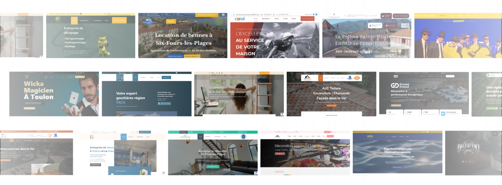 Liste des clients de Web Up, agence digitale à Toulon