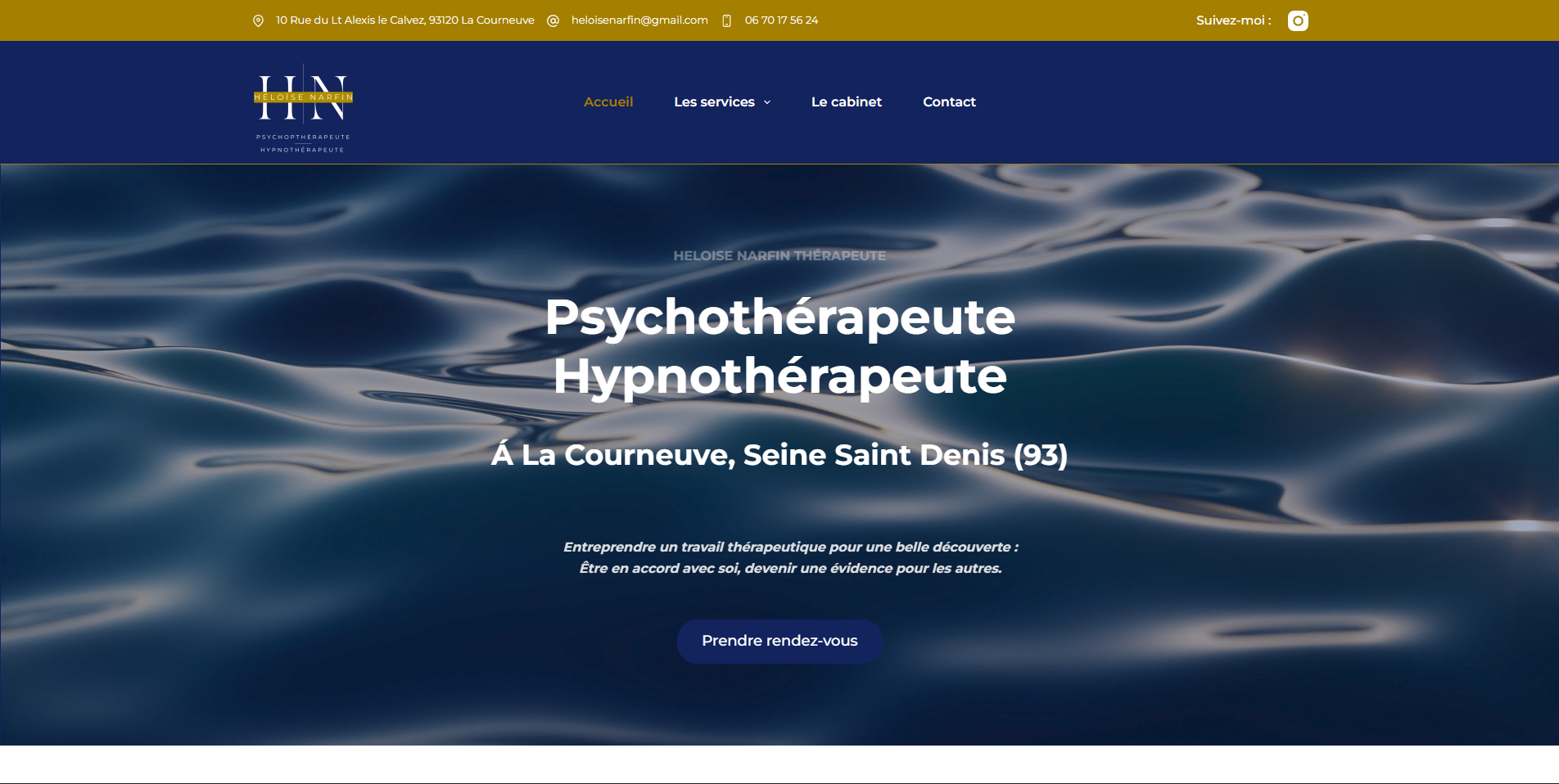 Site web : Héloïse Narfin, thérapeute à La Courneuve 93
