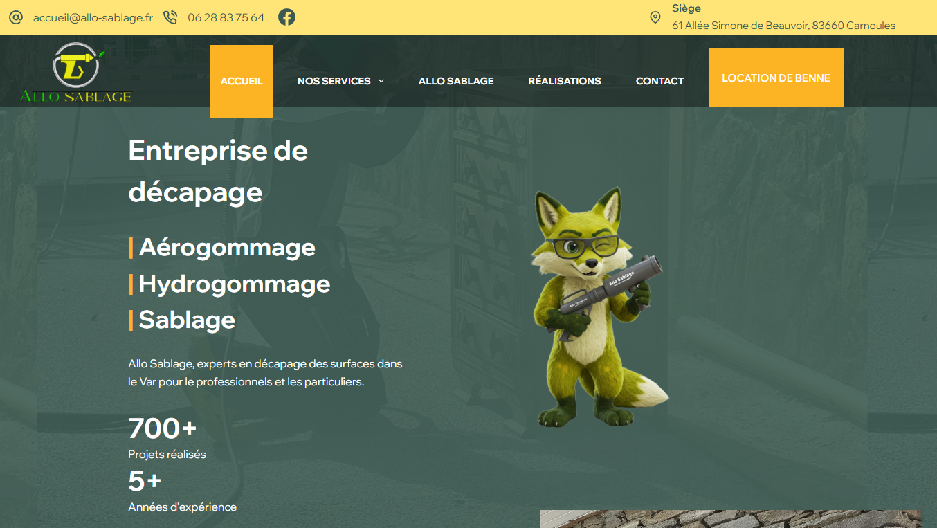 Site internet allo sablage