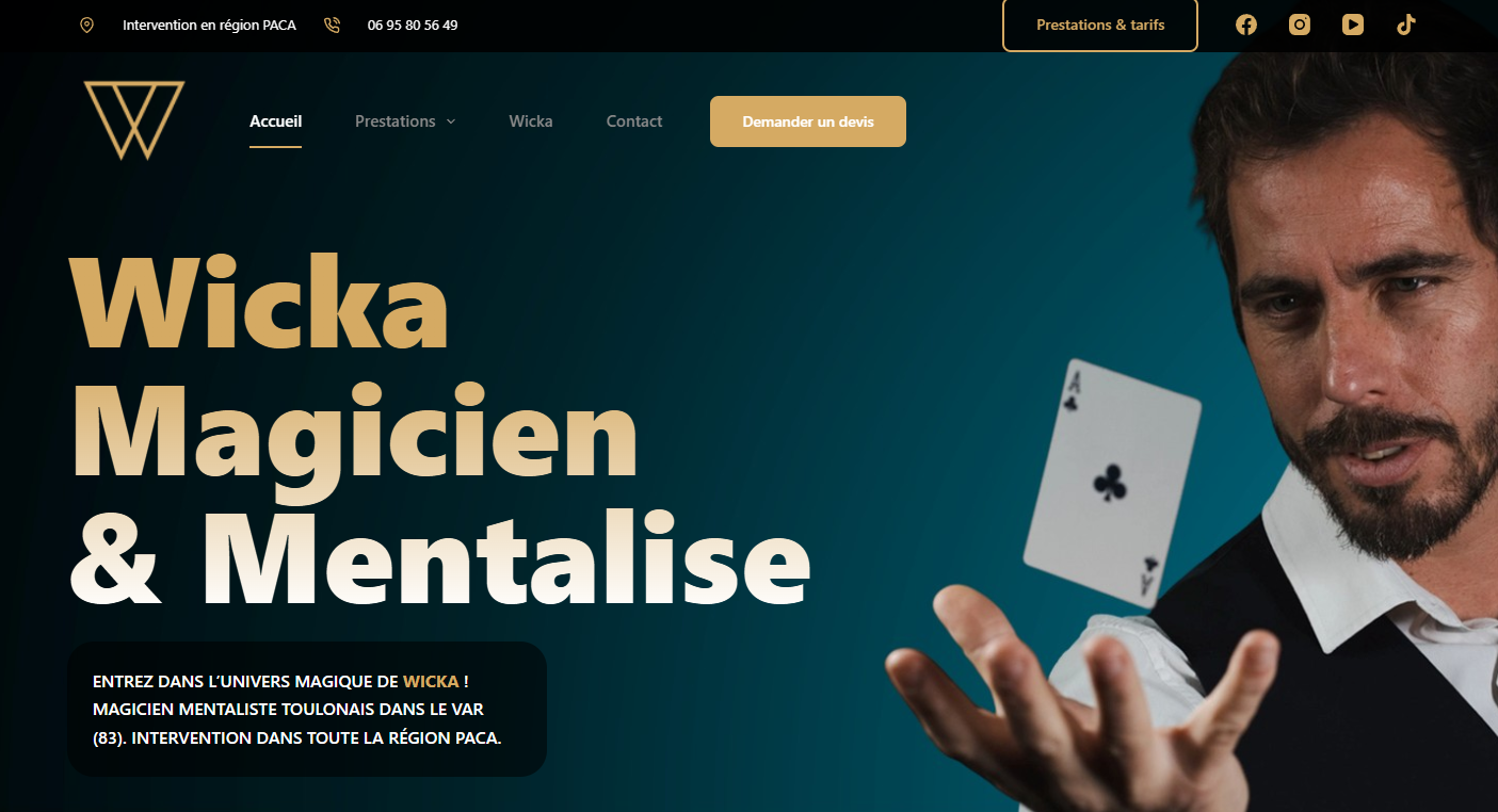 Site web wicka le magicien