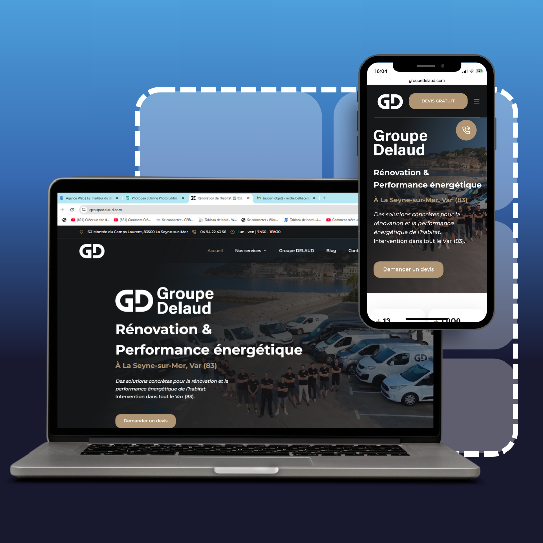 Visuel site internet Groupe Delaud