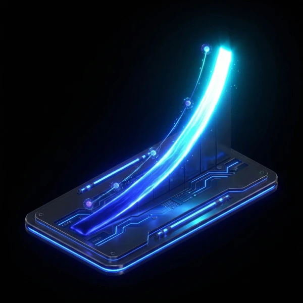 Graphique de croissance trafic SEO exponentielle