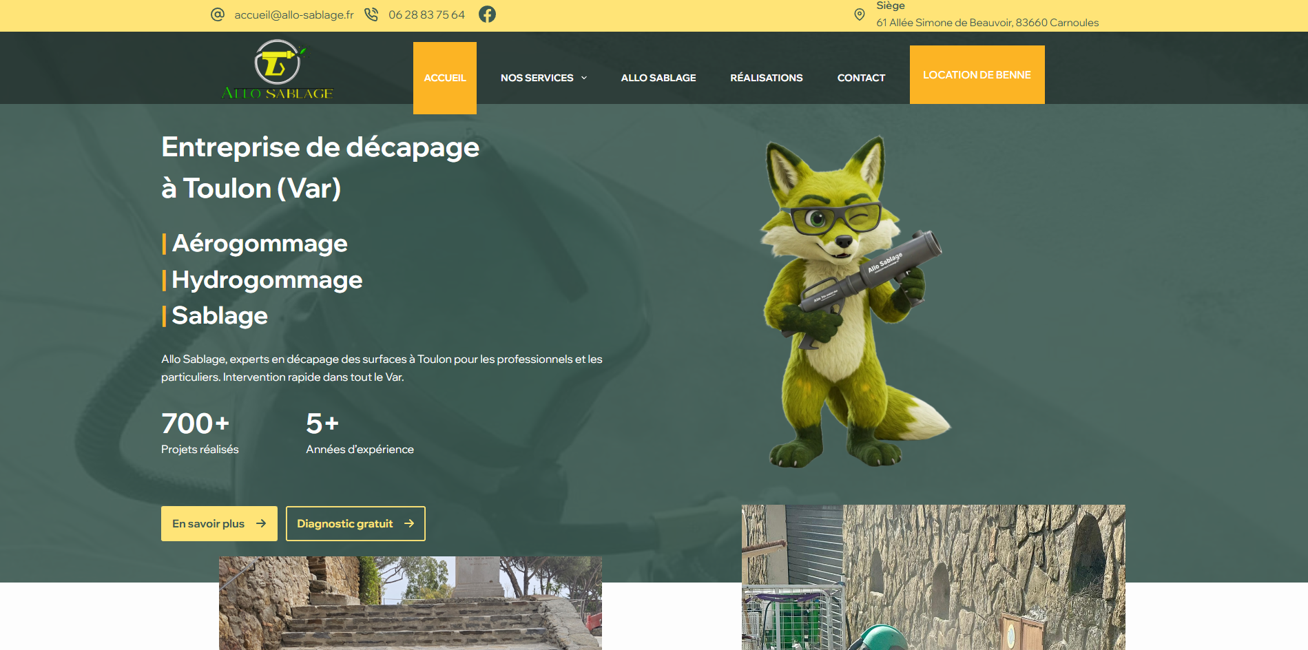 Site internet Allo Sablage Var