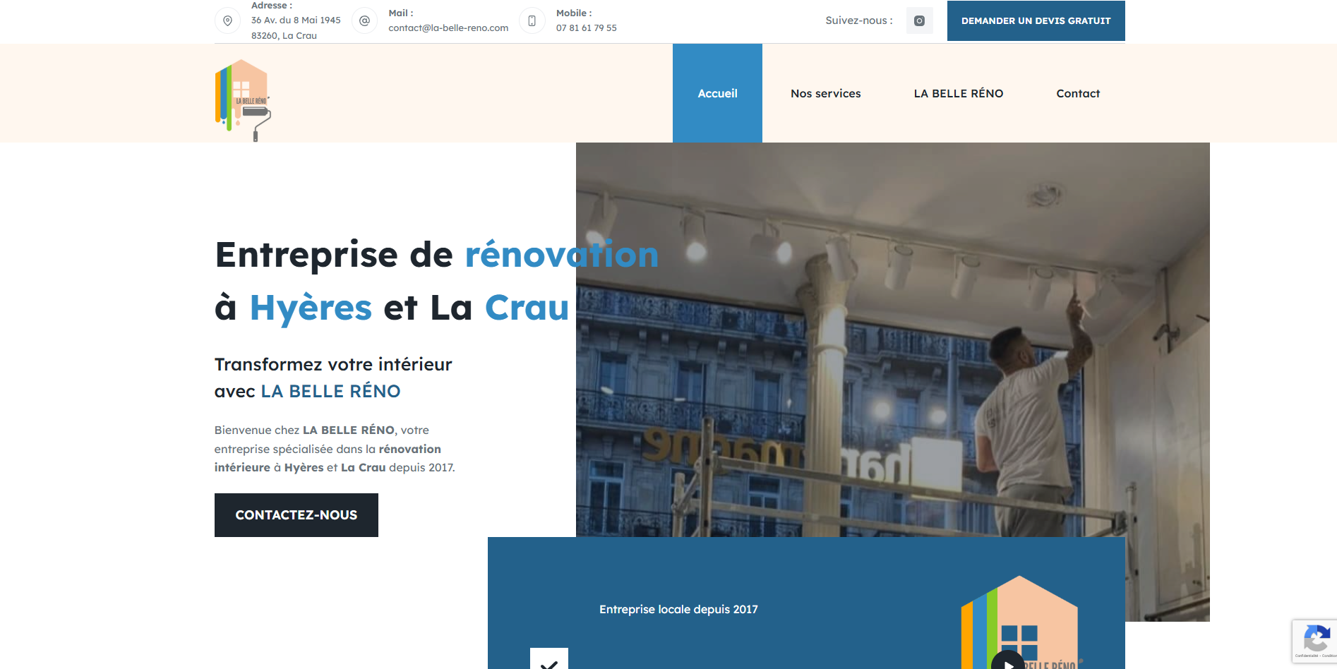 Site internet La Belle Réno La Crau