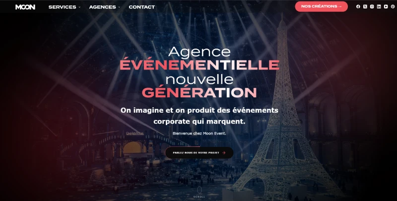 Création site internet Moon Event Paris