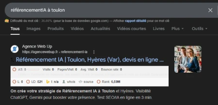 Performance web et trafic généré par l'agence web Toulon