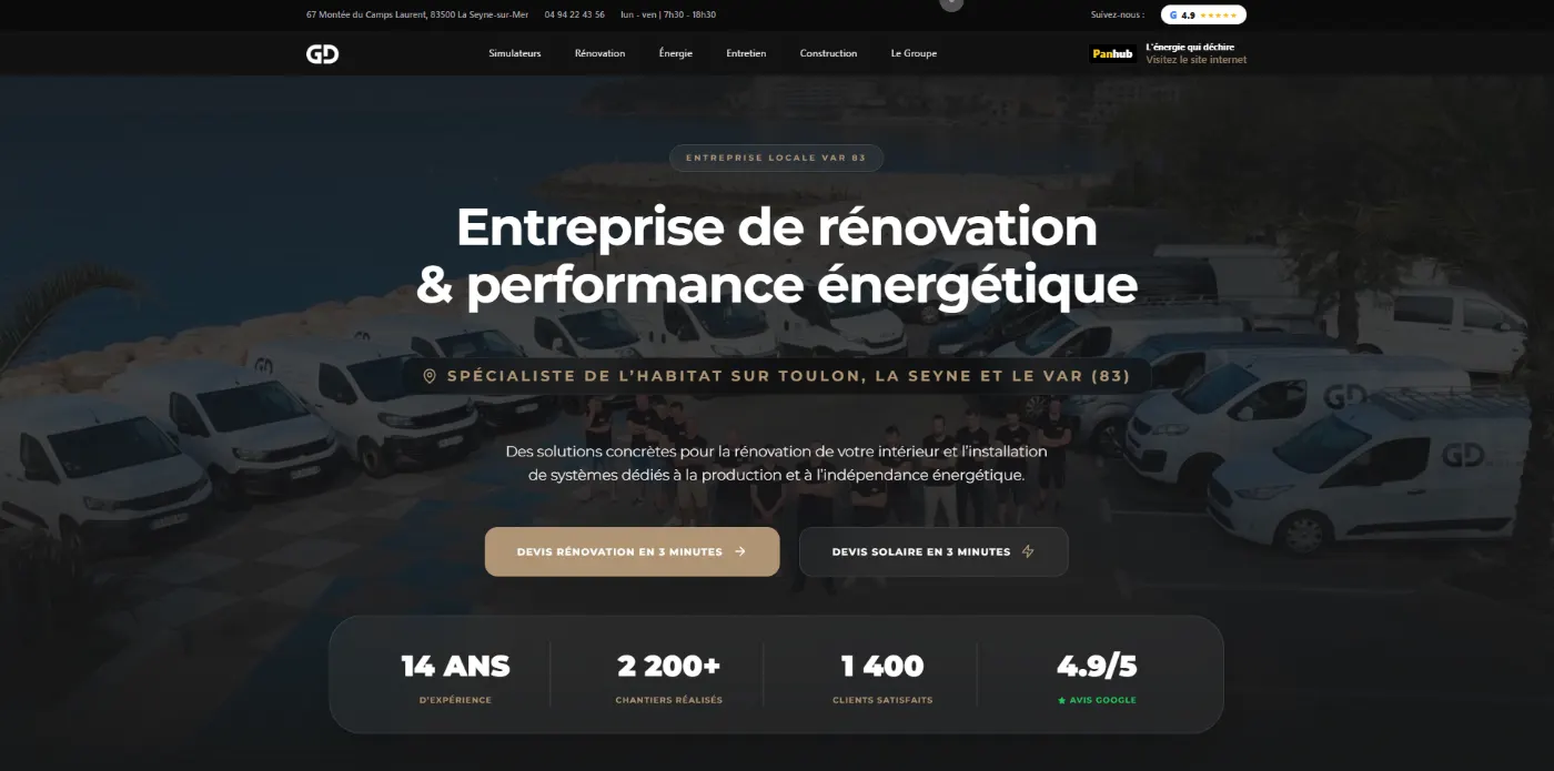 Création de site Web et SEO pour Groupe Delaud