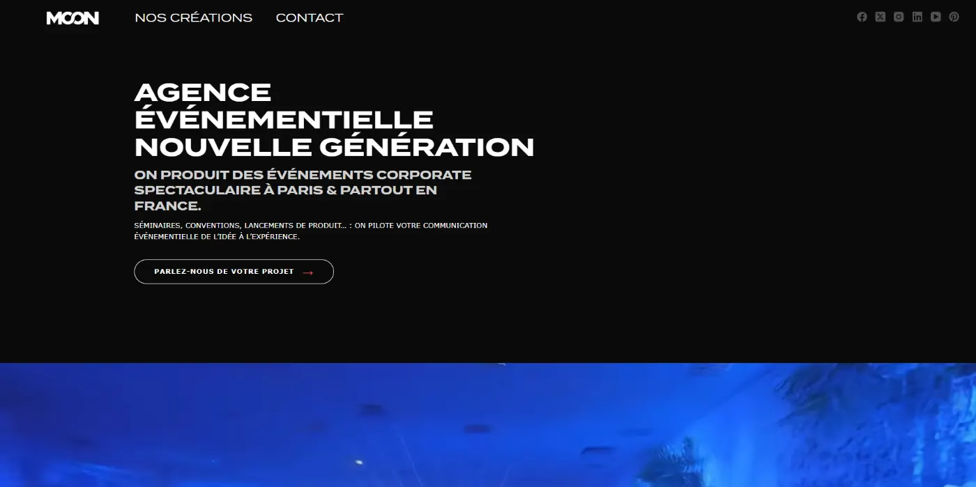 Création de site Web et SEO pour Moon Event