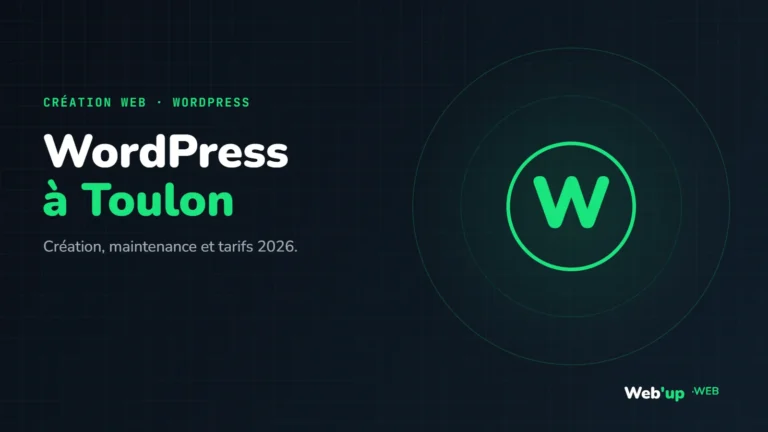 WordPress à Toulon : visuel de l'article Web'up