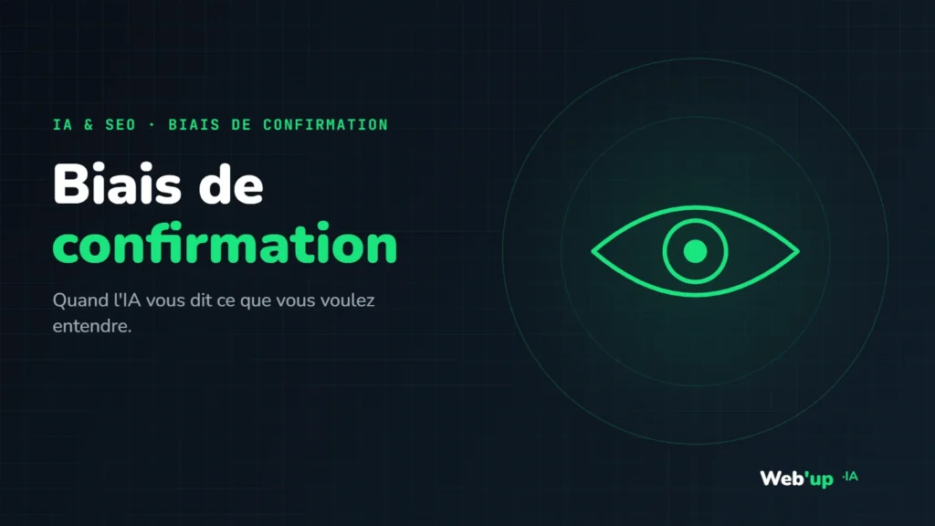 Biais de confirmation : visuel de l'article Web'up