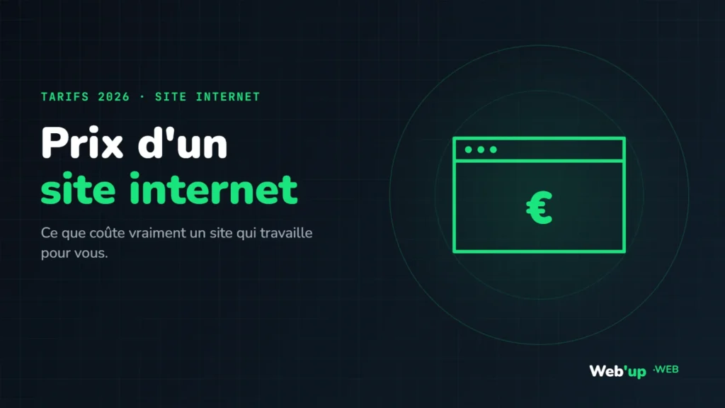 Prix d'un site internet : visuel de l'article Web'up
