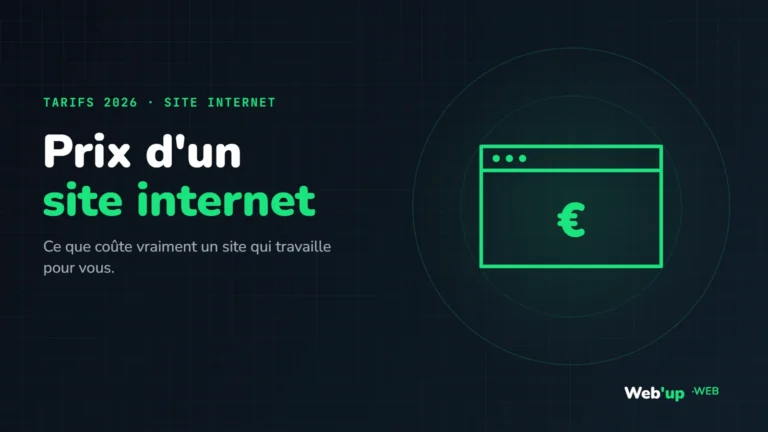 Prix d'un site internet : visuel de l'article Web'up