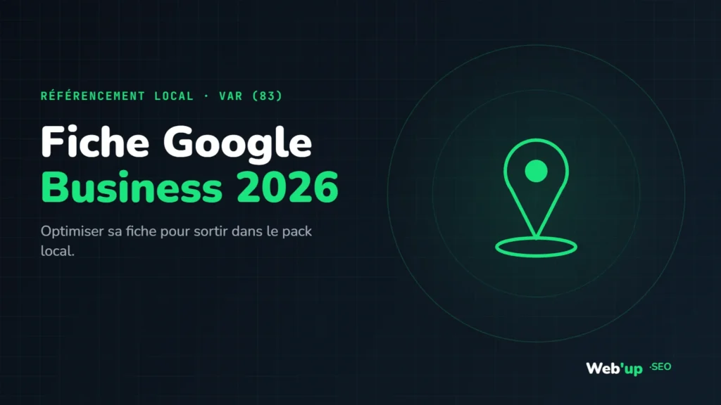 Fiche Google Business 2026 : visuel de l'article Web'up
