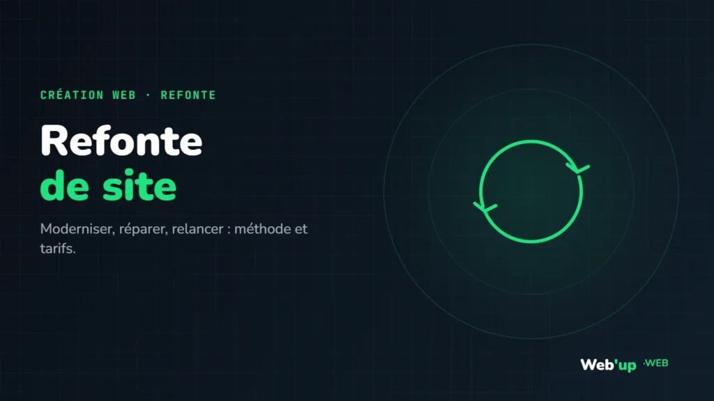 Refonte de site : visuel de l'article Web'up