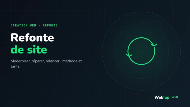 Refonte de site : visuel de l'article Web'up