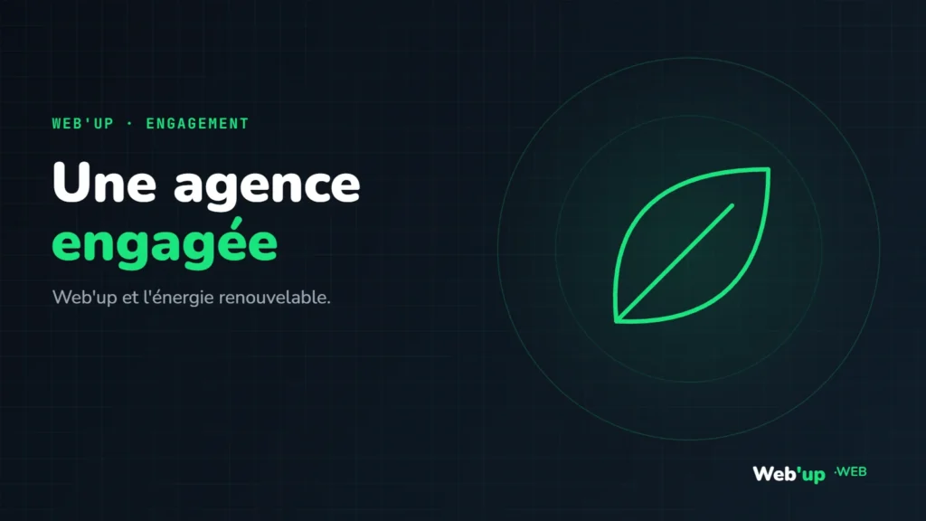 Une agence engagée : visuel de l'article Web'up