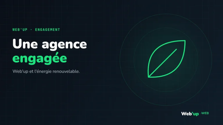 Une agence engagée : visuel de l'article Web'up