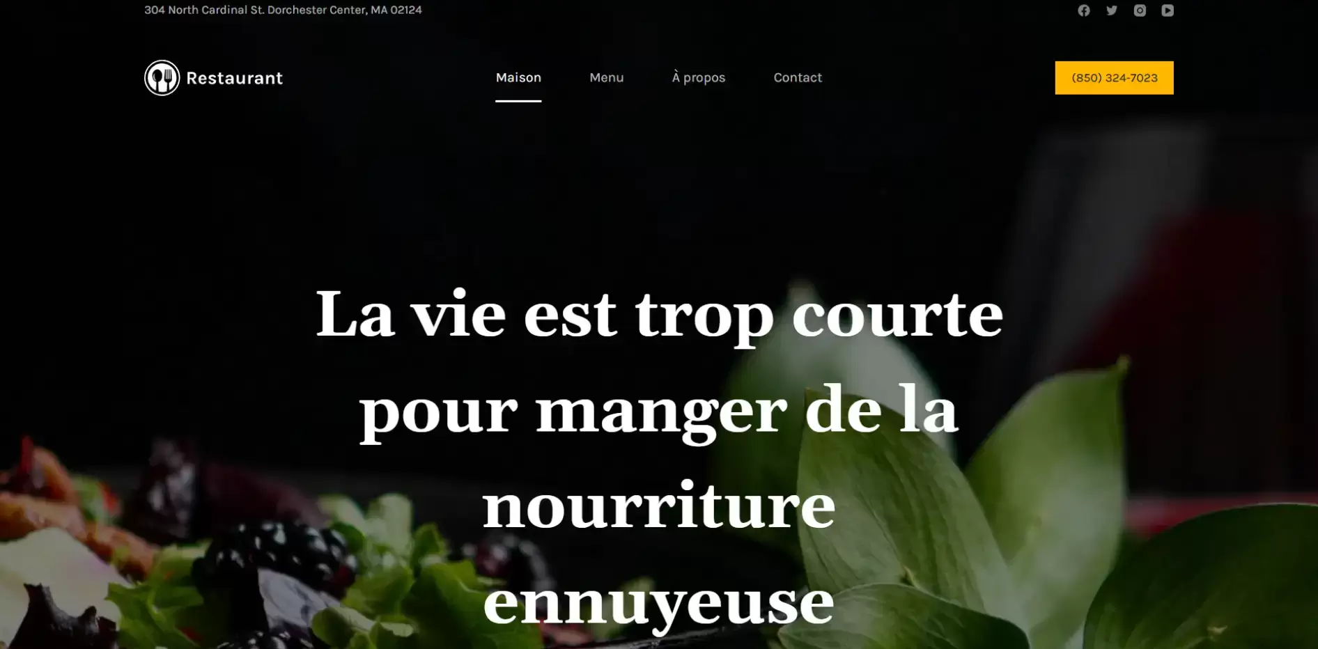 Site internet restaurant Toulon La Garde et Hyères dans le VAR (83)