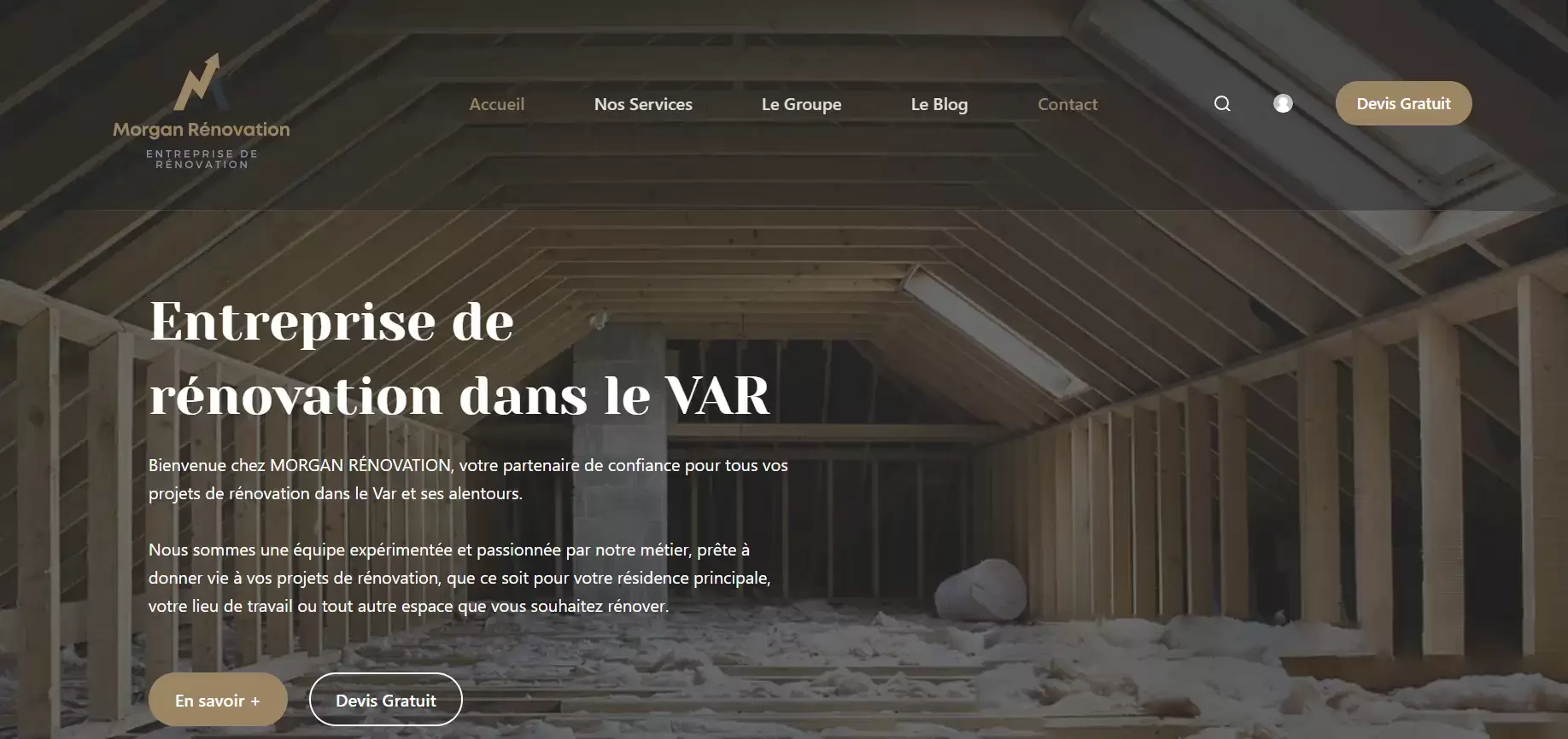 Site internet entreprise de rénovation La Crau Hyères dans le VAR